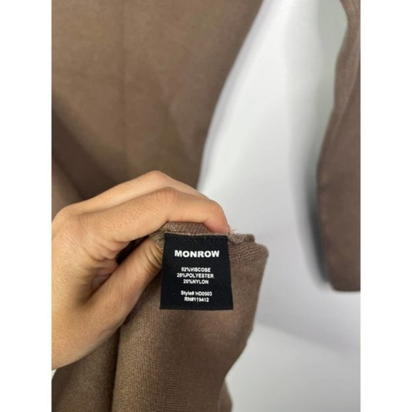 Monrow Super Soft One Shoulder Midi Dress Women's Dusty Cocoa Size: XS NWOT - Picture 7 of 9